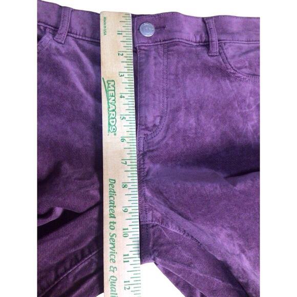 Loft High Rise Skinny Pants Womens 8P Purple Velvet Velour Pockets Stretch Soft - Picture 8 of 9